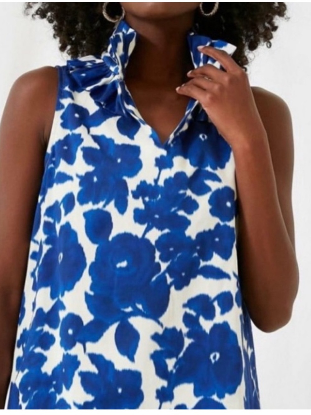 Tuckernuck Bouvier Sleeveless Blouse Royal Haze Size L